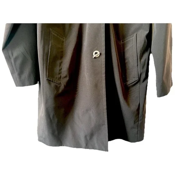 London Fog Trench Coat Women M Brown Removable Hood Lightweight Classic Neutral - Picture 5 of 13